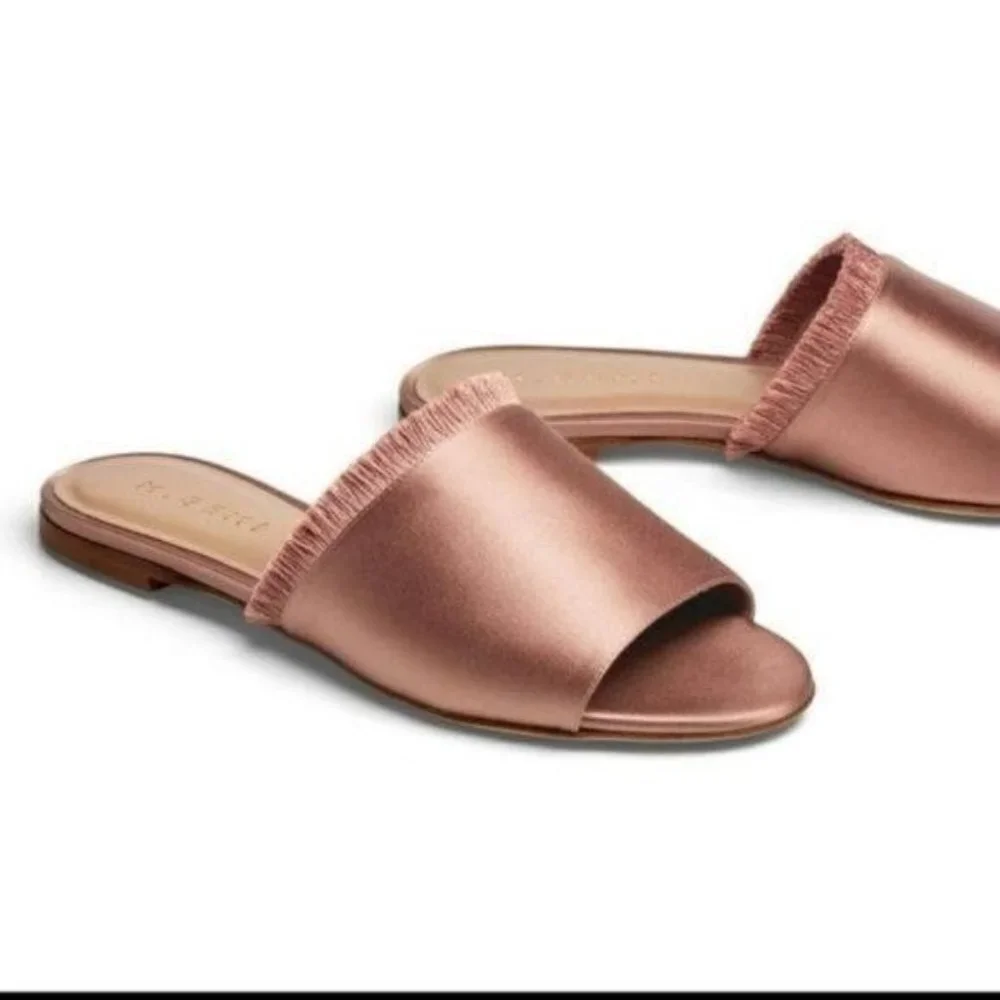 M. GEMI Tendina Silk Fringe Slide Sandal
